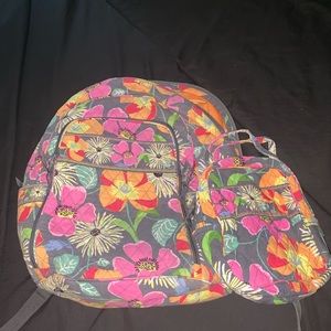 Vera Bradley backpack and lunch bag